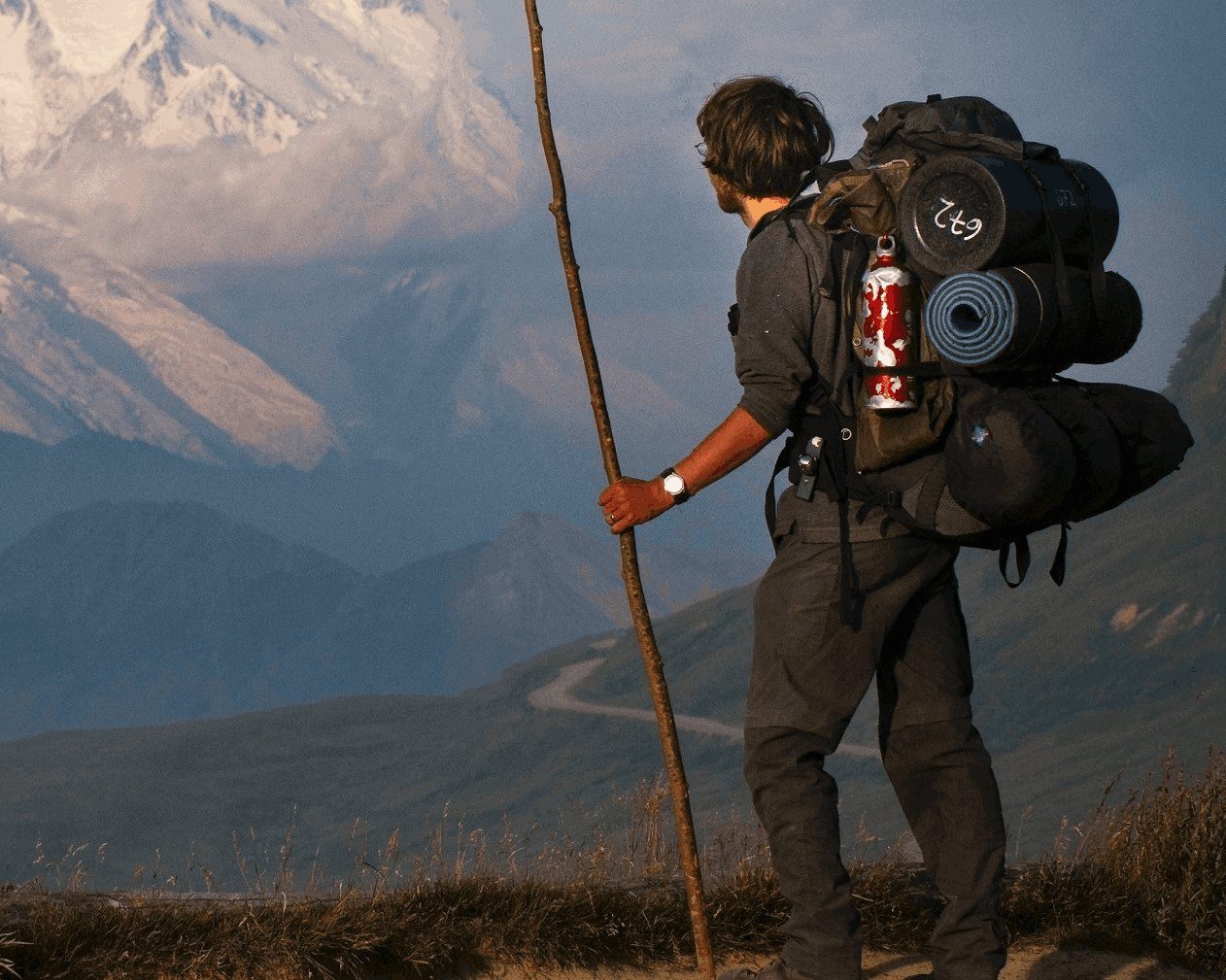 Mountain hiking poster